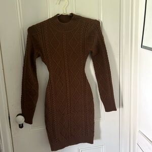 Princess Polly brown sweater dress